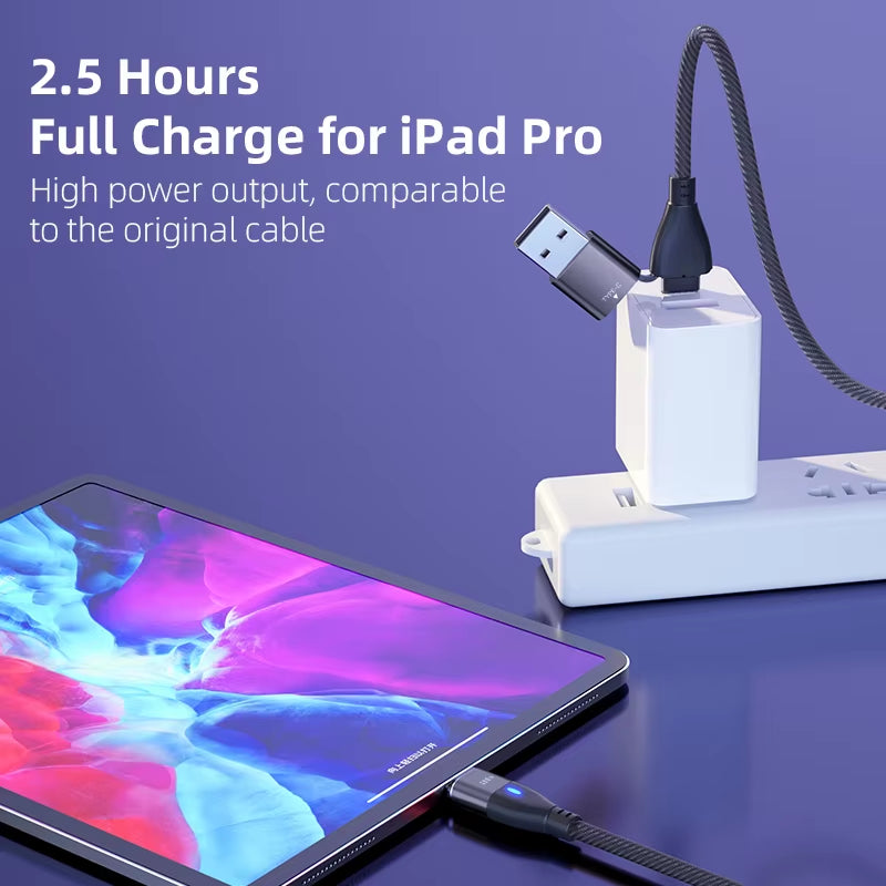 6 in 1 Magnetic Quick Charge Cable PD 100W for Iphone Charger Cable Micro USB Type C to USB C Cable for Xiaomi Samsung Macbook