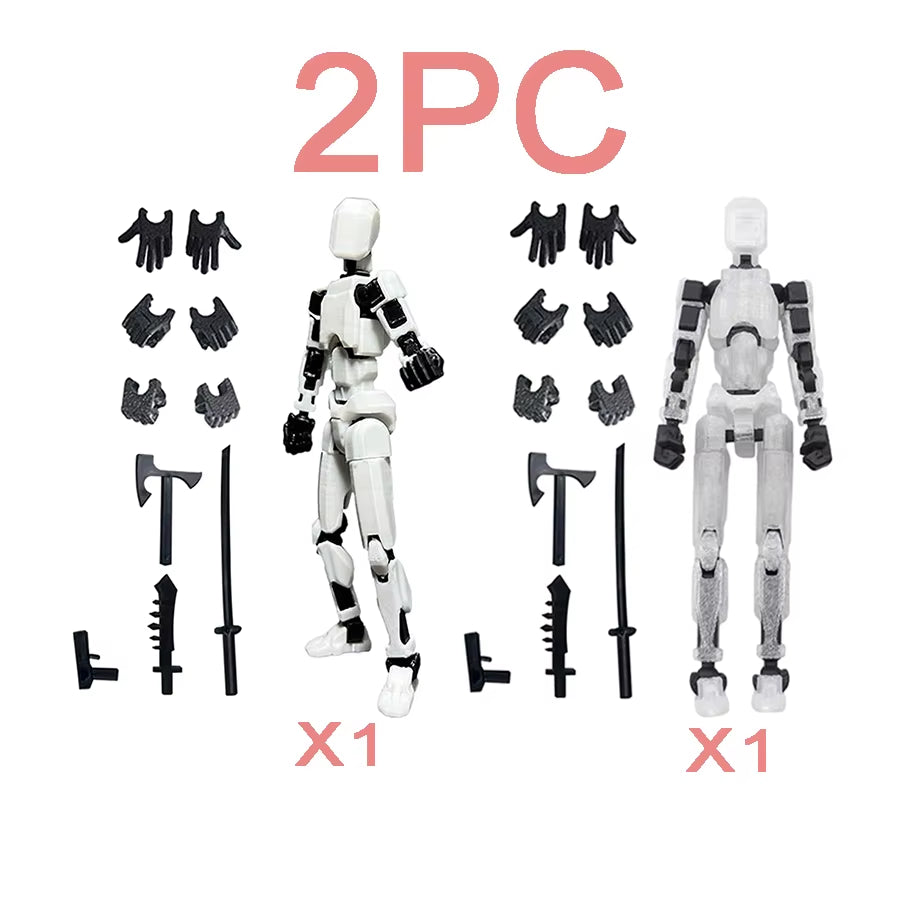 3Pcs-Lucky Puppets 13 Doll,Multiple Styling Combinations Robot Model,Cheap Holiday Gift,Cool Robot Doll Desktop Decoration