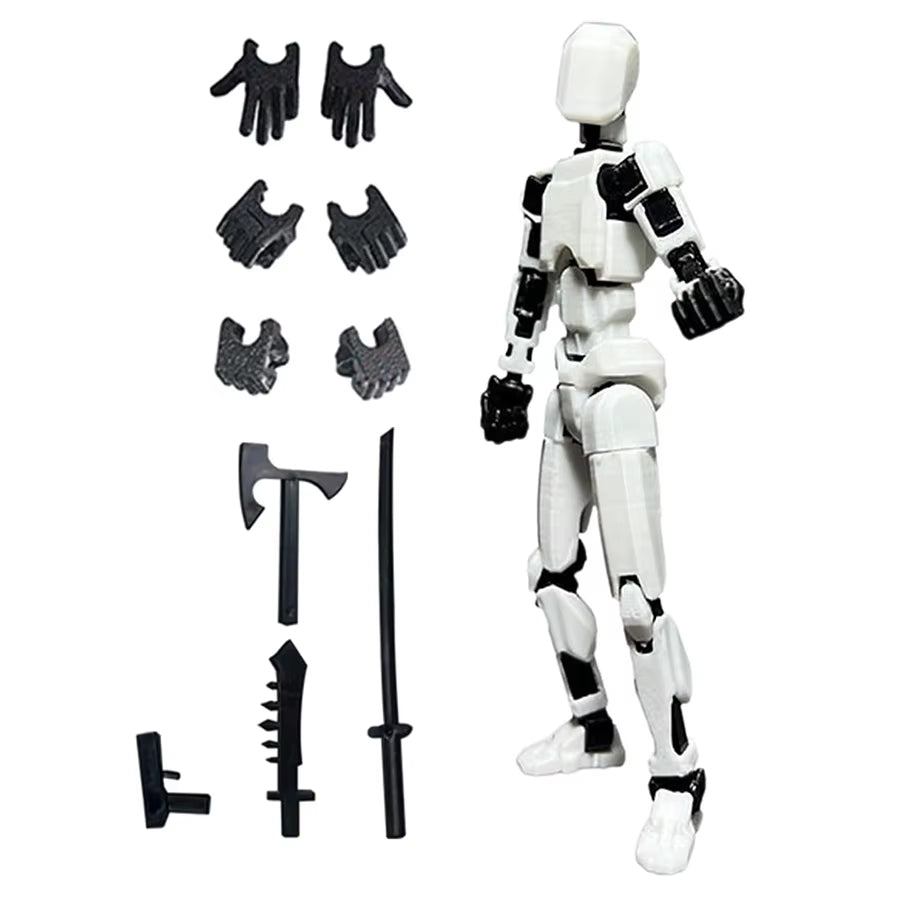 3Pcs-Lucky Puppets 13 Doll,Multiple Styling Combinations Robot Model,Cheap Holiday Gift,Cool Robot Doll Desktop Decoration