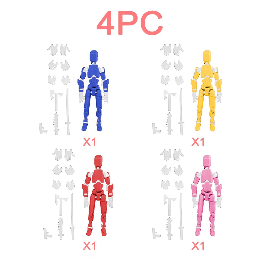 3Pcs-Lucky Puppets 13 Doll,Multiple Styling Combinations Robot Model,Cheap Holiday Gift,Cool Robot Doll Desktop Decoration