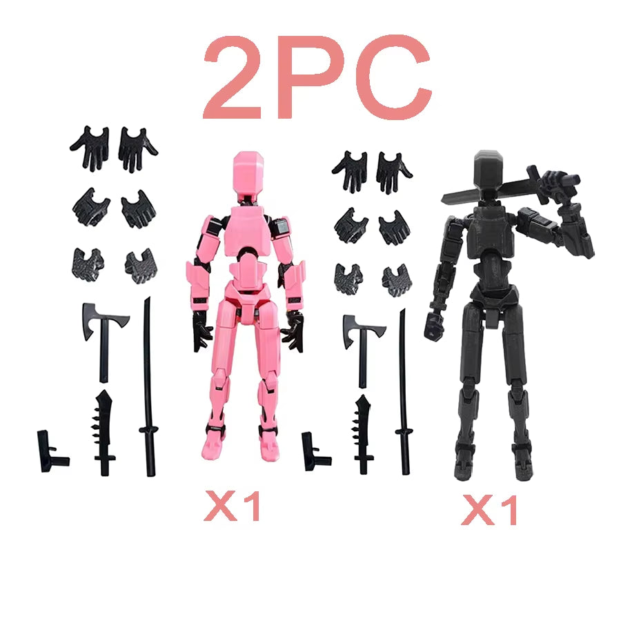 3Pcs-Lucky Puppets 13 Doll,Multiple Styling Combinations Robot Model,Cheap Holiday Gift,Cool Robot Doll Desktop Decoration