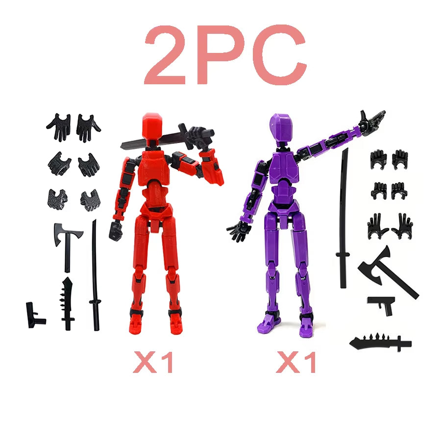 3Pcs-Lucky Puppets 13 Doll,Multiple Styling Combinations Robot Model,Cheap Holiday Gift,Cool Robot Doll Desktop Decoration