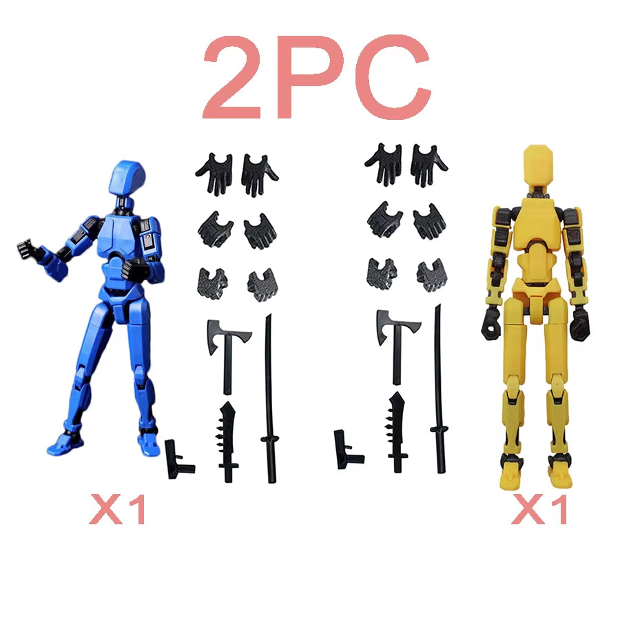 3Pcs-Lucky Puppets 13 Doll,Multiple Styling Combinations Robot Model,Cheap Holiday Gift,Cool Robot Doll Desktop Decoration