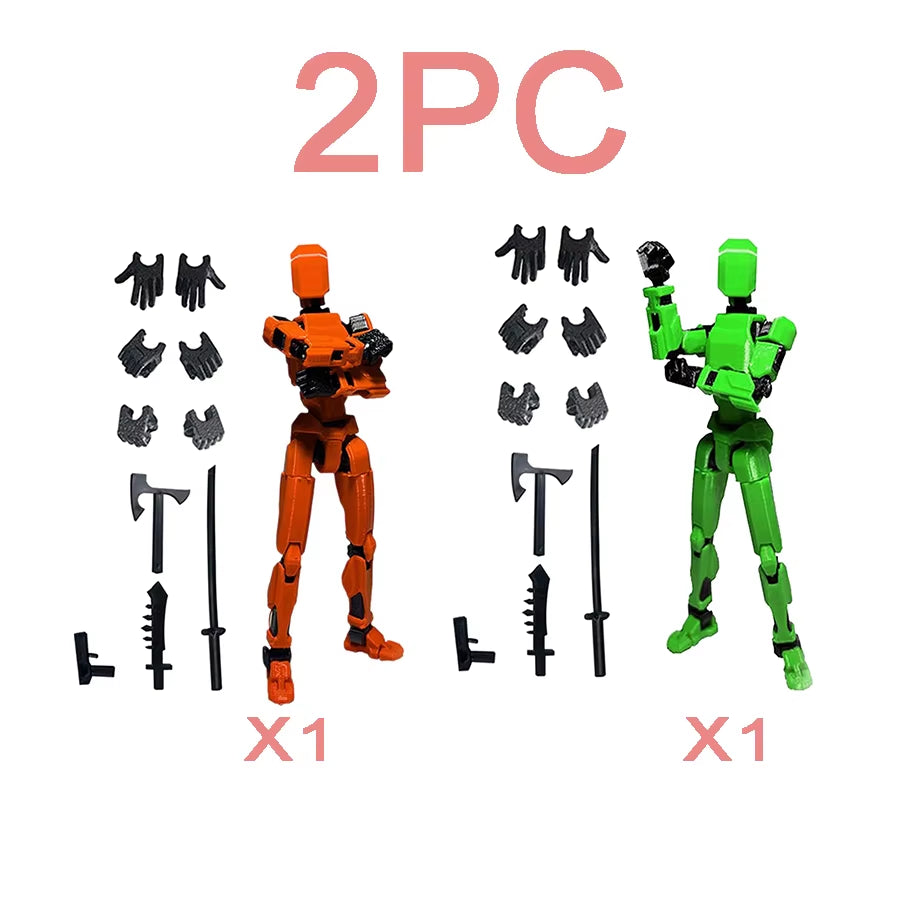 3Pcs-Lucky Puppets 13 Doll,Multiple Styling Combinations Robot Model,Cheap Holiday Gift,Cool Robot Doll Desktop Decoration
